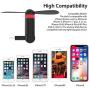 Genuie Fan for iPhone(2 Packs), Mini Fan with 180 Rotating, Strong Wind, Lightweight Compatible for iPhone, iPad, iPod and Any Lighting Devices. Upgraded Version (Black and Rose Red)