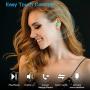 Kurdene Small Wireless Earbuds,Bluetooth Earbuds with Charging Case Bass Sounds IPX8 Waterproof Sports Headphones with Mic Touch Control 24H Playtime for iPhone/Samsung/Android-Grass Blue