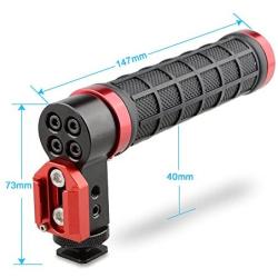 CAMVATE Top Handle Grip Mounts to Cameras Hot Shoe for Cinema Camera(Rubber Grip,Red)