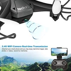 tech rc Mini Drone with Camera FPV Live Video Wifi Quadcopter, Easy Control with Headless Mode, Altitude Hold, Long Flight Time with 2 Batteries, App Control Available Toy Drone for Kids and Beginners