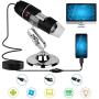 USB Digital Microscope,40X to 1000X Magnification Endoscope Mini Camera with 8 LEDs and Microscope Metal Stand,Compatible with Android, Mac,Window 7 8 10 for Kids, Students, Adults (Black)