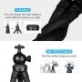 Tripod for iPhone/Android Phone, Goofoto Flexible Phone Tripod with Wireless Remote, Bendable Smartphone Tripod Mini Vlogging Tripod Stand Holder for Camera Mobile Cell Phone(Upgraded)