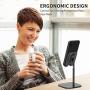 Cell Phone Stand for Desk, HORUMP Angle Height Adjustable Phone Holder Stand for Desk, Compatible with iPhone, iPad, Kindle, Tablet, All Mobile Phones
