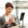 Cell Phone Stand for Desk, HORUMP Angle Height Adjustable Phone Holder Stand for Desk, Compatible with iPhone, iPad, Kindle, Tablet, All Mobile Phones Cell Phone Stand for Desk, HORUMP Angle Height Adjustable Phone Holder Stand for Desk, Compatible with iPhone, iPad, Kindle, Tablet, All Mobile Phones