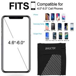 Bivilictek Cell Phone Armband for Phone Running Armband Sleeve Holder for iPhone X/XS/XR/Max/Plus & Samsung Galaxy S10/S9/Plus with Mp3 Key Holder (Black Large)