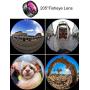 MACTREM Phone Camera Lens Phone Lens Kit 9 in 1, 20X Telephoto Lens, 205° Fisheye Lens, 0.5X Wide Angle Lens & 25X Macro Lens(Screwed Together), Compatible with iPhone 8 7 6 6s Plus X XS XR Samsung