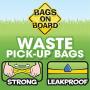 Bags On Board Dog Poop Bags | Strong, Leak Proof Dog Waste Bags | 9 x14 Inch Blue Bags