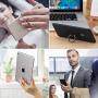Phone Ring Cell Phone Ring Holder 360 Degree Rotation Phone Ring Holder Transparent Finger Ring Stand Kickstand Compatible Most of Smartphones Set of 5