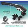 Cordless Percussion Handheld Back Massager - Heated Deep Tissue Body Massage for Muscle Pain Relief - Portable & Rechargeable
