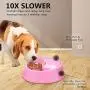 HUAXU Feeder Dog Bowl - Non Slip Slow Feeder, Interactive Bloat Stop Fun Feeder Pet Bowl, Suitable for Pet Dogs Cats Feeder and Drinking Bowl