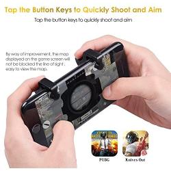 Qoosea Mobile Game Controllers Triggers Gamepad L1 R1 Sensitive Shoot Aim Joysticks Physical Buttons for PUBG/Knives Out/Rules of Survival for 4.5" to 6.5" Android iOS Phones