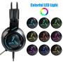 Cosbary ps4 Headset Gaming Headphone with Microphone Lightweight Design Compatible with Xbox One PC Switch Mac Laptop Tablet Mobile Phone Stereo Speaker Bass Over Ear Noise-Cancel Volume controlle