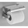 YISMAN Toilet Paper Holder with Mobile Phone Storage Shelf,Adhesive No Drilling or Wall-Mounted with Screws,Polishing Finish