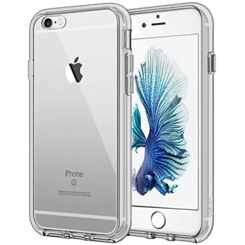 JETech Case for Apple iPhone 6 Plus and iPhone 6s Plus 5.5-Inch, Shock-Absorption Bumper Cover, Anti-Scratch Clear Back, Gray JETech Case for Apple iPhone 6 Plus and iPhone 6s Plus 5.5-Inch, Shock-Absorption Bumper Cover, Anti-Scratch Clear Back, Gray