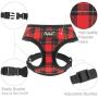 PUPTECK Soft Mesh Dog Harness with Leash - Plaid Adjustable Puppy No Pull Harnesses - Pet Padded Walking Vest