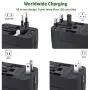 Travel Adapter, Worldwide All in One Universal Travel Adaptor Wall AC Power Plug Adapter Wall Charger with Dual USB Charging Ports for USA EU UK AUS Cell Phone Laptop Travel Adapter, Worldwide All in One Universal Travel Adaptor Wall AC Power Plug Adapter Wall Charger with Dual USB Charging Ports for USA EU UK AUS Cell Phone Laptop