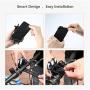 Cloud River Bike Phone Mount,Adjustable Silica Gel Bicycle Mobile Phone Bracket, 4.0“-6.3” Mobile Phone Bracket