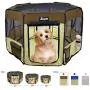 JESPET Pet Dog Playpens 36&quot, 45&quot & 61&quot Portable Soft Dog Exercise Pen Kennel with Carry Bag for Puppy Cats Kittens Rabbits, Indoor/Outdoor Use