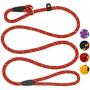 Coolrunner Durable Dog Slip Rope Leash, 5 FT Dog Training Leash, Strong Slip Lead, Standard Adjustable Pet Slipknot Nylon Leash for Small Medium Dogs(10-80 lb)