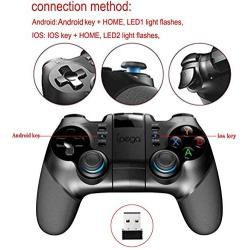 Wireless BT4.0+2.4G Wireless Mobile Gamepad Controller Joystick Compatible iOS/Android Mobile Phone/Tablet/PC(Android 6.0or ios11.0 or Above)
