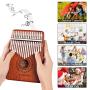 Enfuntins Kalimba 17 Key Thumb Piano, Solid koa Wood High Performance Portable Mbira Finger Piano, Gifts for Kids Adult Beginners with Tuning Hammer and Study Instruction