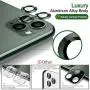 Buluby for iPhone 11 Pro Max/11 Pro Camera Lens Protector,Premium Tempered Glass Aluminum Alloy Lens Screen Cover Film (Midnight Green)
