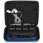 Storage Organizer Carrying Case Compatible for Nintendo 2DS - Pinowu Storage Pouch Bag Case with Double Zipper and 8 Game Holders Compatible Nintendo 2DS (Blue)