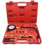 0-140PSI Auto Fuel Injection Pump Pressure Tester Gauge Kit for Cars Trucks Vehicles Engine (Red)