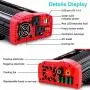 NDDI 1500W Car Power Inverter 12V DC to 110V AC Car Converter Charger Adapter with Dual 3.1A USB Port and AC Outlets Quick Charging NDDI 1500W Car Power Inverter 12V DC to 110V AC Car Converter Charger Adapter with Dual 3.1A USB Port and AC Outlets Quick Charging