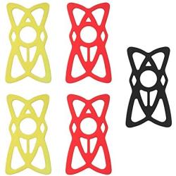 GFDesign MTB Cycling Bike Bicycle Silicone Band Rubber Elastic Phone Mount Holder Protection Strap Fit Universal Bicycle Motorcycle Handlebar Roll Bar Mount for Smartphone - Set of 5 (Multi Colors)