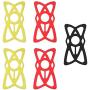 GFDesign MTB Cycling Bike Bicycle Silicone Band Rubber Elastic Phone Mount Holder Protection Strap Fit Universal Bicycle Motorcycle Handlebar Roll Bar Mount for Smartphone - Set of 5 (Multi Colors)