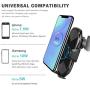 Wireless Charger Car Touch Sensing Automatic Retractable Clip Fast Charging Compatible for iPhone Xs Max/XR/X/8/8Plus Samsung S9/S8/Note 8