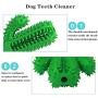 JUKOO Cactus Shaped Dog Chew Toys for Aggressive chewers, Dog Dental Care Brushing Stick, Milk Scent Natural Rubber Dog Chew Toothbrush for Puppy Small Medium Big Dog(Green)