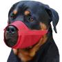 CollarDirect Adjustable Dog Muzzle Small Medium Large Dogs Set 2PCS Soft Breathable Nylon Mask Safety Dog Mouth Cover Anti Biting Barking Pet Muzzles Dogs Black Red