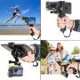 Fantaseal Ergonomic Action Camera Hand Grip Mount w/Smartphone Clip Compatible with Sony FDR X-3000V X1000VR HDR AS 300 AS-10/15 /20/30/50/100 Action Cam Nikon Keymission Hand Grip Handheld Holder