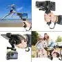 Fantaseal Ergonomic Action Camera Hand Grip Mount w/Smartphone Clip Compatible with Sony FDR X-3000V X1000VR HDR AS 300 AS-10/15 /20/30/50/100 Action Cam Nikon Keymission Hand Grip Handheld Holder