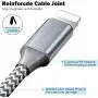 iPhone Charger, Lightning Cable 6PACK (3/3/3/6/6/10FT) Charging USB Syncing Data Nylon Braided Compatible with iPhone 11/Pro/Max/X/XS/XR/XS Max/8/Plus/7/7 Plus/6/6S/6 Plus More- Silver &Gray iPhone Charger, Lightning Cable 6PACK (3/3/3/6/6/10FT) Charging USB Syncing Data Nylon Braided Compatible with iPhone 11/Pro/Max/X/XS/XR/XS Max/8/Plus/7/7 Plus/6/6S/6 Plus More- Silver &Gray
