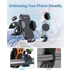 andobil Bike Phone Mount, Ultimate Easy Clamp Cell Phone Holder for Mountain Road Bicycle Motorcycle Handlebars Compatible with iPhone SE 11 Pro Xr Xs Max X 8 Plus, Galaxy S20 S10 Note10 and More