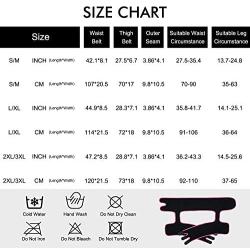 JISON21 3-in-1 High Waist Trainer Thigh Trimmer Body Belts Hip Enhancer Shapewear Thigh Trimmers for Women, Men