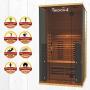 Medical Sauna 4 Full Spectrum | Home Sauna - 2 Person Indoor Infrared Sauna Spa | Oxygen Ionizer, Chromatic Light Therapy, Hot Yoga | Audio System | Full Spectrum, Carbon Heaters | Luxury Sauna