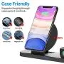 Wireless Charger Stand 3 in 1, Upgraded Wireless Charger Station for Apple Watch 1/2/3/4/5 AirPods iPhone 11/11pro/11pro Max/X/XS/XR/XS Max/8/8 Plus, Charging Dock Station for Other Qi-Enable Phone