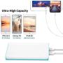 20000mAh Phone Battery Pack,Dual USB Output Portable Cell Phone Charger, External Cell Phone Battery Pack, Power Bank with LED Light for Smart Phone, iPhone, iPad & Samsung Galaxy & More (Blue)