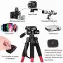 Joilcan 66” Lightweight Camera/Phone Tripod, Aluminum Travel Portable SLR Camera Tripod with Mobile Phone Mount and 2 Quick Release Plate&Carrying Case (Red) Joilcan 66” Lightweight Camera/Phone Tripod, Aluminum Travel Portable SLR Camera Tripod with Mobile Phone Mount and 2 Quick Release Plate&Carrying Case (Red)