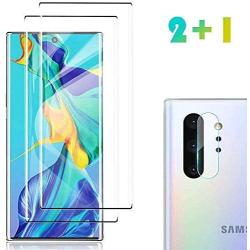 [2 Pack] Galaxy Note 10 Plus Screen Protector Tempered Glass Include a Camera Lens Protector, [3D Curved] [Bubble Free] Tempered Glass Screen Protector Suitable for Galaxy Note 10 Plus