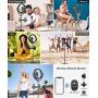 12 Selfie Ring Light with 15.8Stand - Ring Light 3 Modes 10 Brightness, Remote Selfie Light with 3 Phone Holder for YouTube, Tiktok, Live Stream, Makeup, Vlogging -Touch Switch
