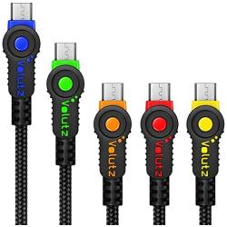 Volutz Micro USB Cable, 5-Pack 10ft, 6.5ft, 3X 3.3ft, Reliable Fast Charging Cables, Nylon Braided Compatible with Samsung Galaxy S7 Edge S6 S5, Android Phone, LG G4, PS4, Xbox, Kindle Equilibrium