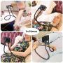 Upgrade Phone Holder for Bed, B-Land Neck Phone Holder Gooseneck Cell Phone Holders, Universal Mobile Phone Stand with Remote for Taking Videos & Group Photos (Black)