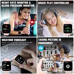 Smart Watch,Fitness Watch Activity Tracker with Heart Rate Blood Pressure Monitor IP67 Waterproof Bluetooth Smartwatch Touch Screen Sports Tracker Watch for Android iOS Phones Men Women Kids