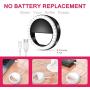 Cell Phone Selfie Ring Light for iPhone Rechargeable Clip On Led O Ring Light for Laptop Tablet Camera Mini Halo Circle Fill Light for Makeup Photography Video Live Stream,3 Level Brightness,Black