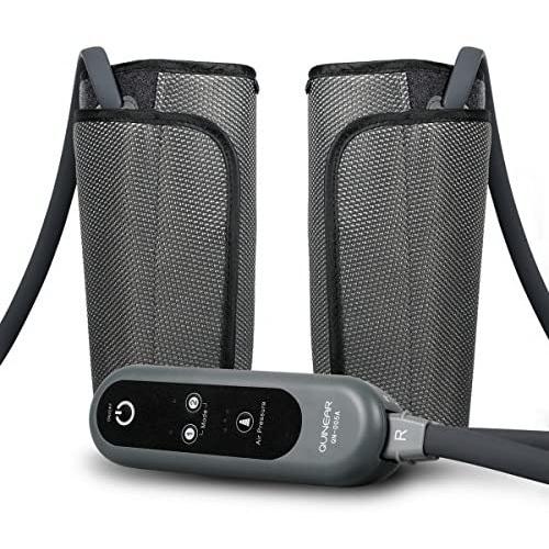 QUINEAR Air Compression Leg Massager for Circulation Calf Wraps Massage for Muscle Relaxation with Handheld Controller 2 Modes 3 Intensities
